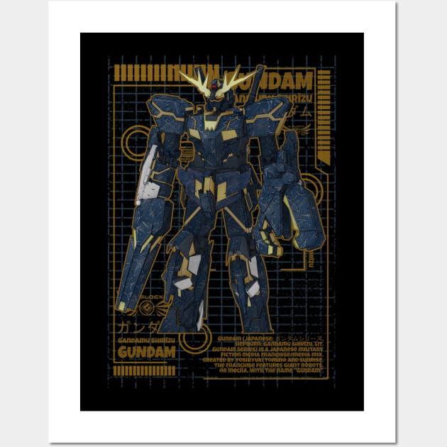 RX-0［N］ Unicorn Gundam 02 Banshee Norn Wall Art by gblackid